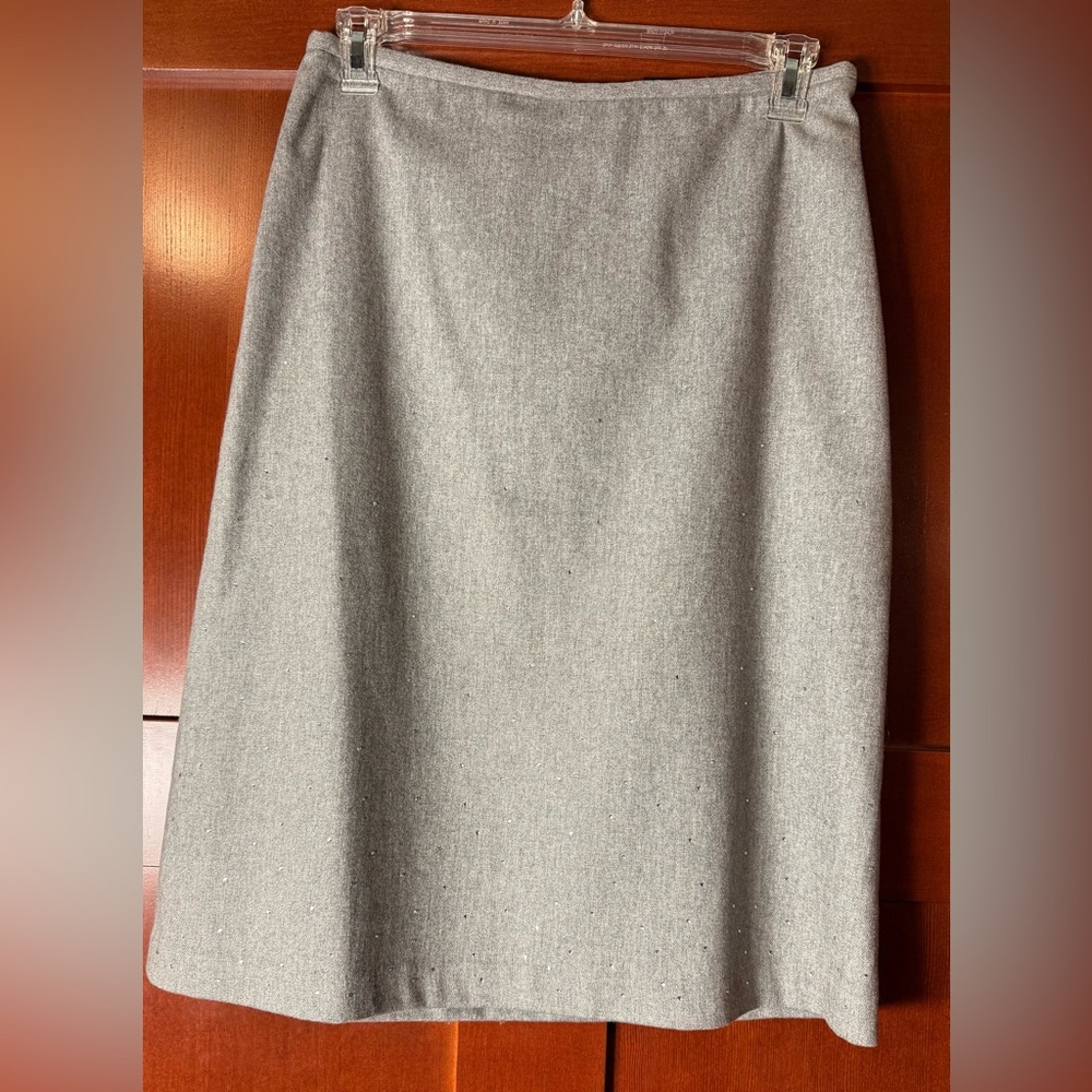 GAP Classic Gray Pencil Skirt With Subtle Sparkle Size 12